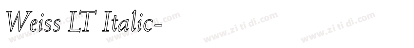 Weiss LT Italic字体转换